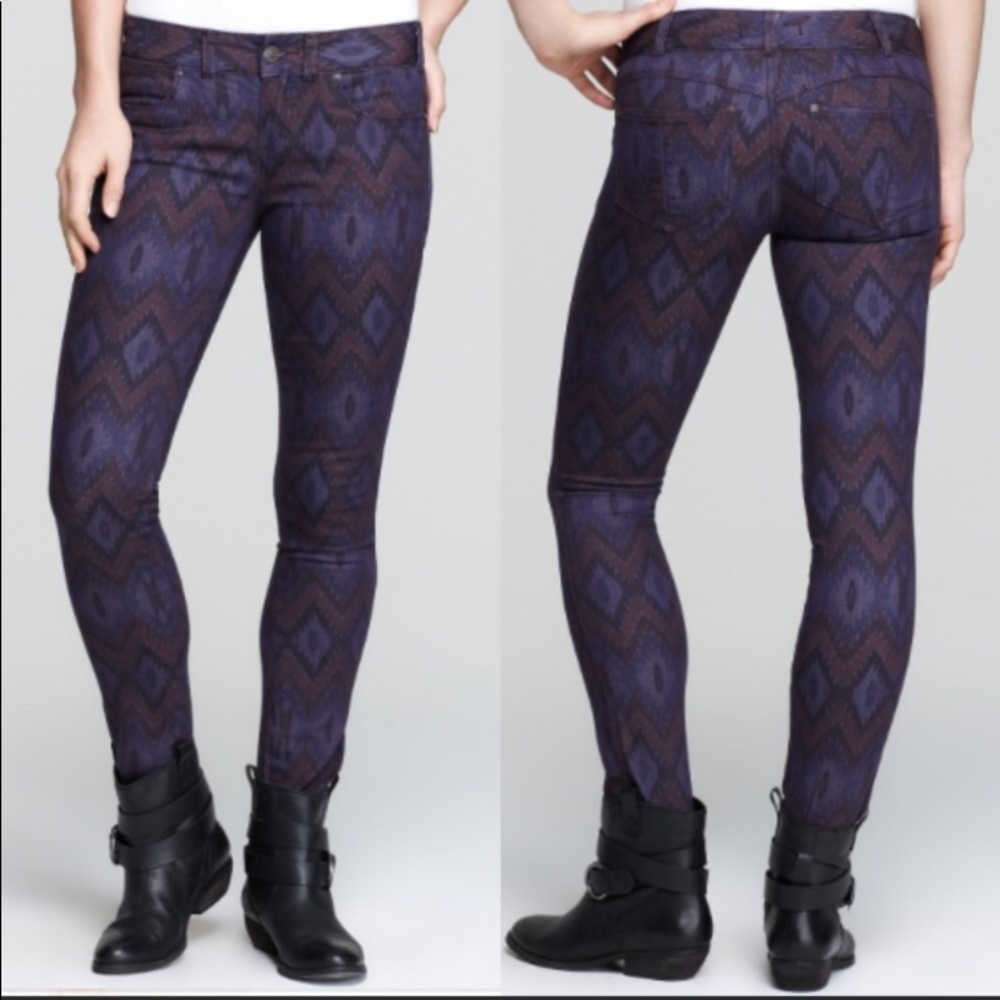 Free people skinny jean Aztec print
